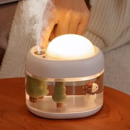 image-Rotary projection humidifier household large fog office desktop creative decoration mini walking heart gift wholesale