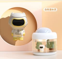 image-Rotary projection humidifier household large fog office desktop creative decoration mini walking heart gift wholesale