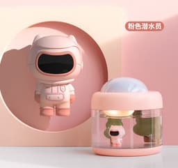 image-Rotary projection humidifier household large fog office desktop creative decoration mini walking heart gift wholesale