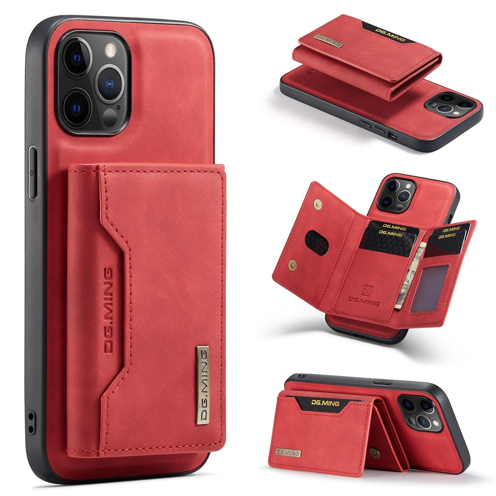 image-M2 suitable for iPhone12 Pro Max split card case phone case iPhone13 magnetic card case protection leather case