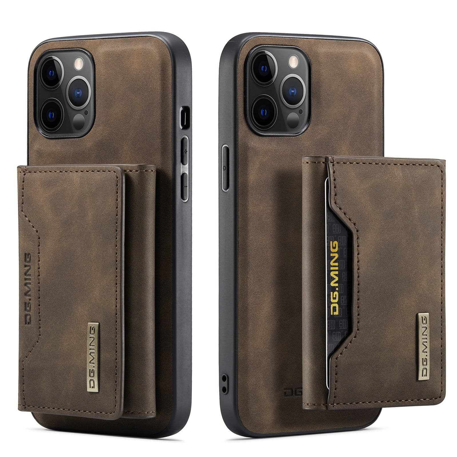 image-M2 suitable for iPhone12 Pro Max split card case phone case iPhone13 magnetic card case protection leather case