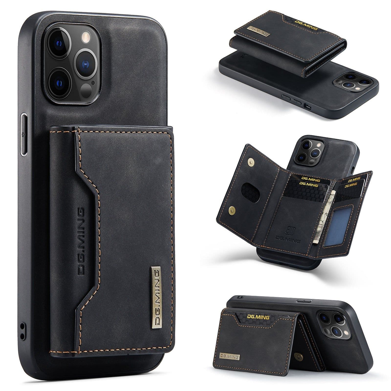 image-M2 suitable for iPhone12 Pro Max split card case phone case iPhone13 magnetic card case protection leather case