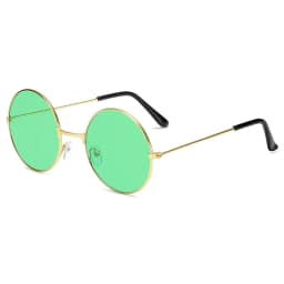 image-Retro Round Sunglasses Colorful Trend Round Frame Glasses Color Lens Prince Mirror Factory Wholesale