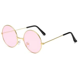 image-Retro Round Sunglasses Colorful Trend Round Frame Glasses Color Lens Prince Mirror Factory Wholesale