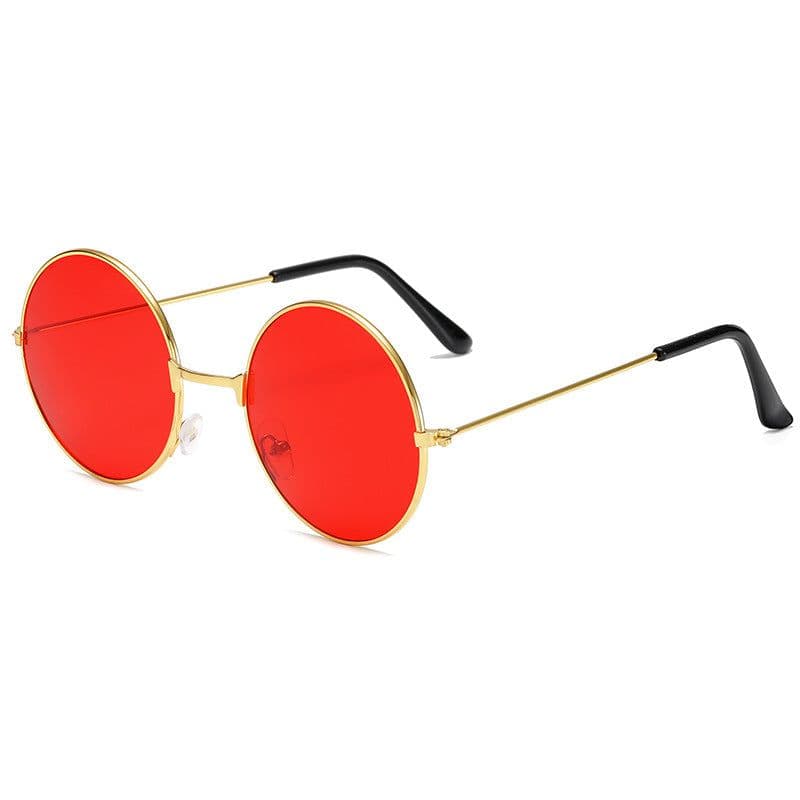 image-Retro Round Sunglasses Colorful Trend Round Frame Glasses Color Lens Prince Mirror Factory Wholesale