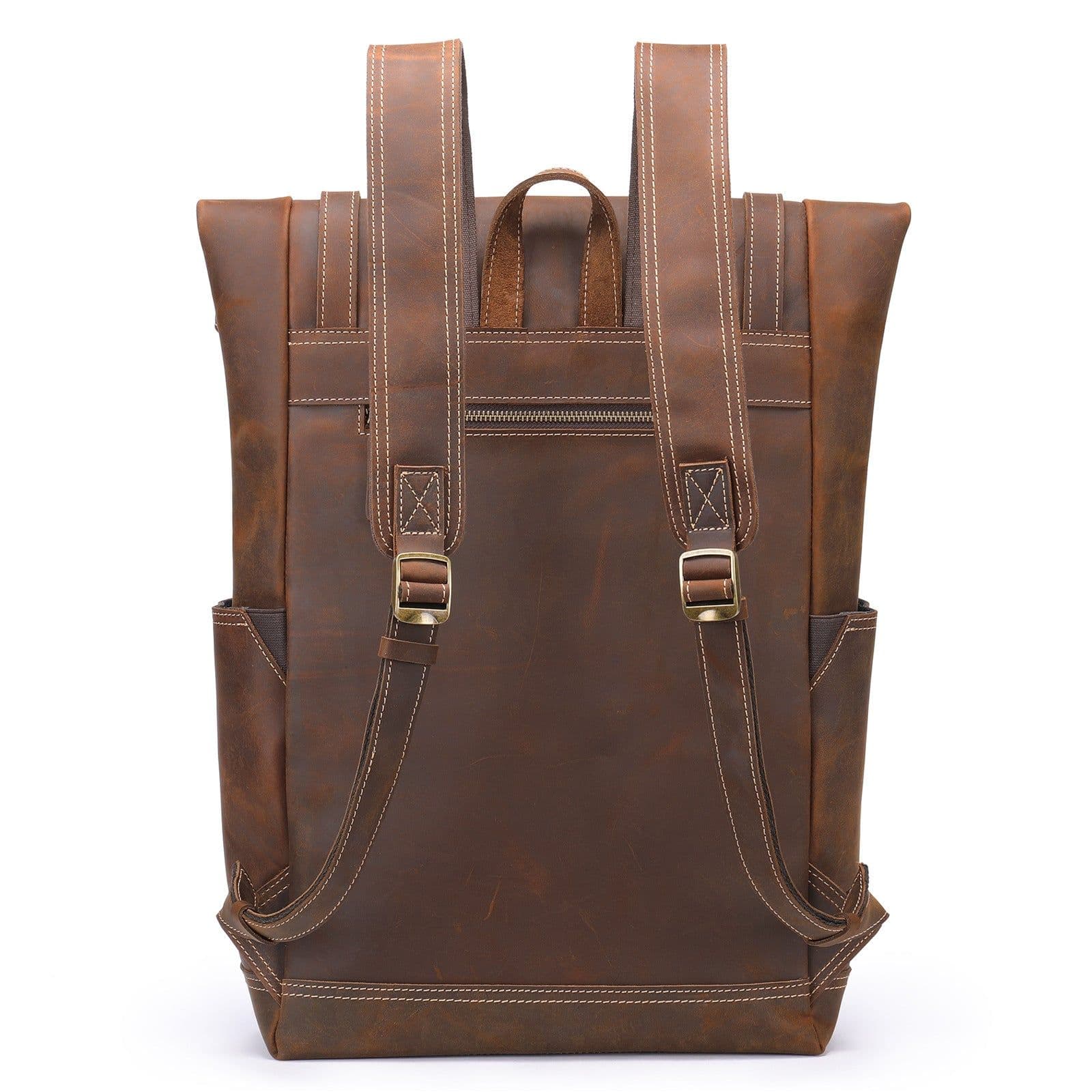 image-Marant new retro crazy horse leather backpack men's genuine leather backpack outdoor travel mountaineering backpack wholesale