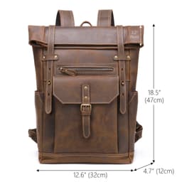 image-Marant new retro crazy horse leather backpack men's genuine leather backpack outdoor travel mountaineering backpack wholesale