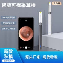 image-Cross-border explosion model with high-definition camera LED light luminous ear scoop smart wireless visual ear picker wholesale