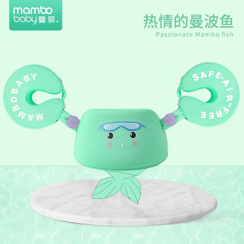 image-Swimming ring neck ring children's armpit ring children's free inflatable lying ring Manbao shade cartoon arm ring seat ring baby