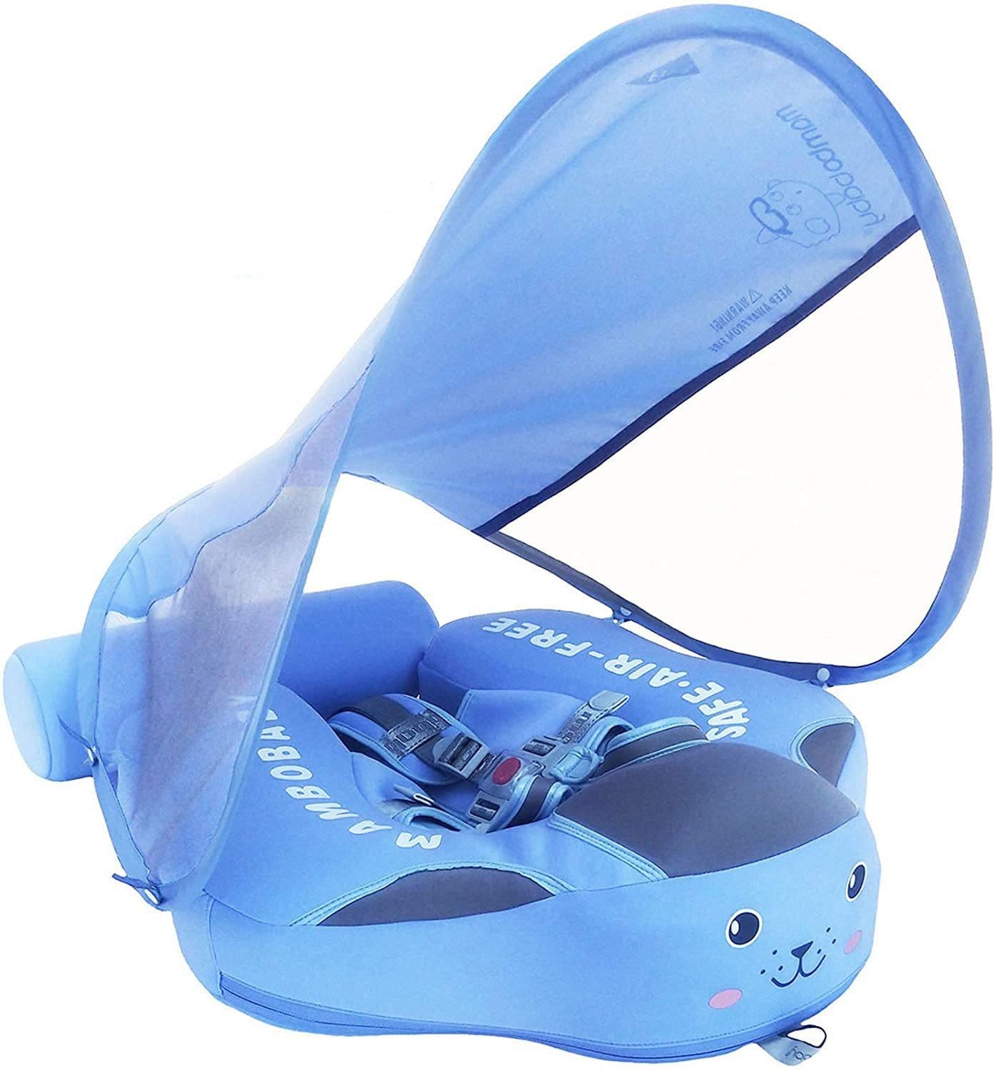 image-Swimming ring neck ring children's armpit ring children's free inflatable lying ring Manbao shade cartoon arm ring seat ring baby