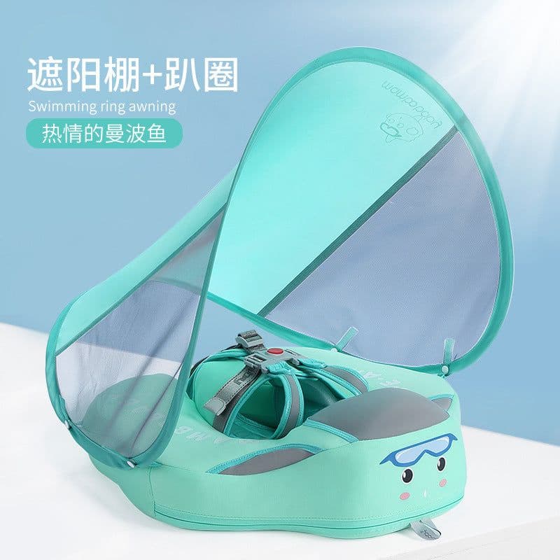 image-Swimming ring neck ring children's armpit ring children's free inflatable lying ring Manbao shade cartoon arm ring seat ring baby
