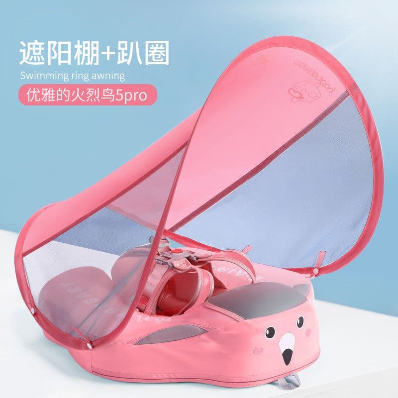 image-Swimming ring neck ring children's armpit ring children's free inflatable lying ring Manbao shade cartoon arm ring seat ring baby