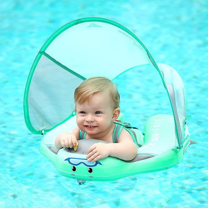 image-Swimming ring neck ring children's armpit ring children's free inflatable lying ring Manbao shade cartoon arm ring seat ring baby