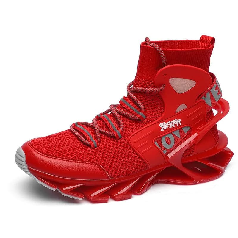 image-Guochao men's shoes tide brand blade shoes men's shock absorption running autumn breathable thick bottom soft bottom basketball sports running shoes