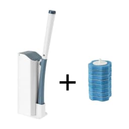 image-Disposable toilet brush set household disposable replacement head brush cleaning no dead angle crevice brush cleaning artifact