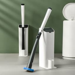 image-Disposable toilet brush set household disposable replacement head brush cleaning no dead angle crevice brush cleaning artifact