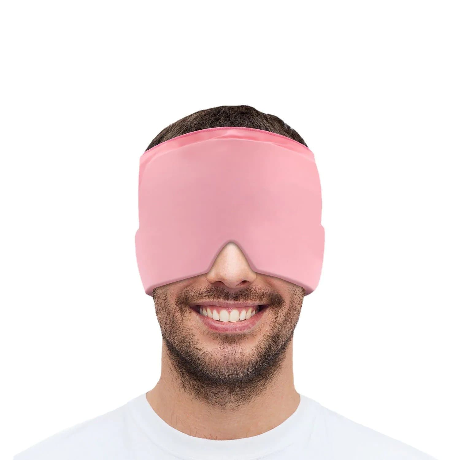 image-Migraine Relief Hat Gel Head Cover Hot and Cold Compression Mask Decompression Cervical Treatment Migraine Cap