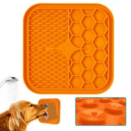 image-Pet licking pad Amazon silicone pet food utensils Sucker licking pad slow-feeding pad anti-choking slow-food bowl dog licking pad