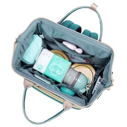 image-Fashionable shoulder multi-function large capacity usb rechargeable mother and baby bag Oxford waterproof casual diaper backpack mommy bag