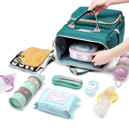 image-Fashionable shoulder multi-function large capacity usb rechargeable mother and baby bag Oxford waterproof casual diaper backpack mommy bag