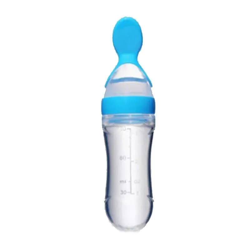image-Baby rice cereal spoon feeding bottle silicone squeeze rice cereal feeding bottle baby food supplement training rice cereal bottle wholesale