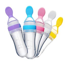image-Baby rice cereal spoon feeding bottle silicone squeeze rice cereal feeding bottle baby food supplement training rice cereal bottle wholesale