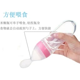 image-Baby rice cereal spoon feeding bottle silicone squeeze rice cereal feeding bottle baby food supplement training rice cereal bottle wholesale