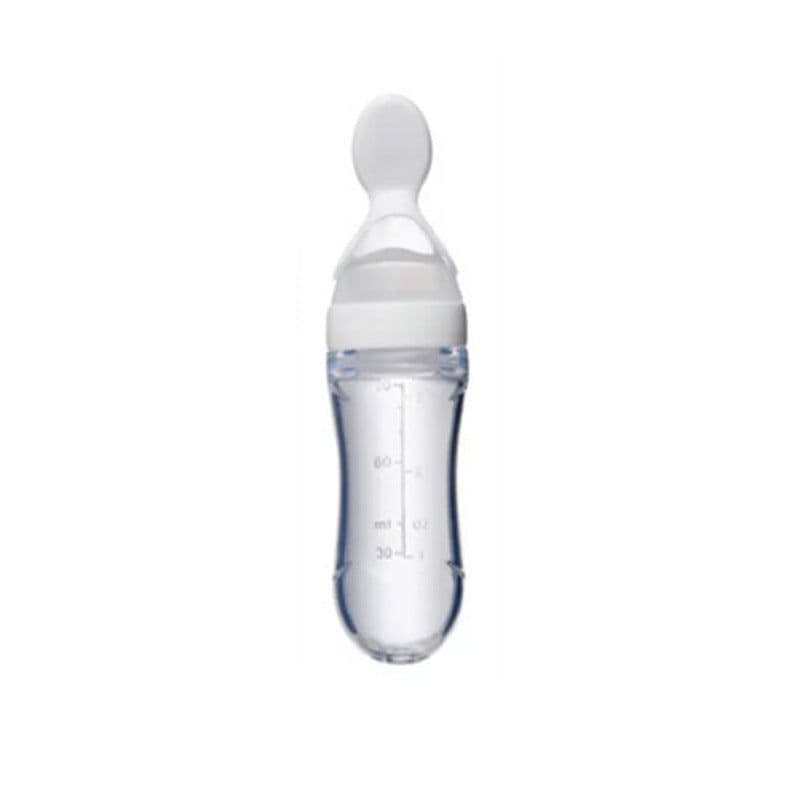 image-Baby rice cereal spoon feeding bottle silicone squeeze rice cereal feeding bottle baby food supplement training rice cereal bottle wholesale