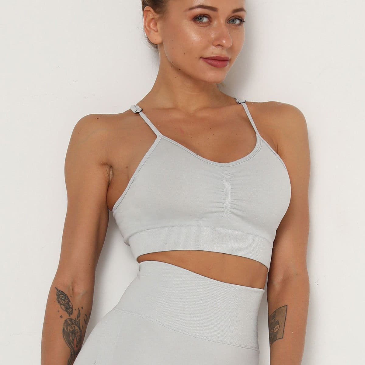 image-Nesha Sky Blue Sports Bra - XL, Quick-Drying Yoga Vest