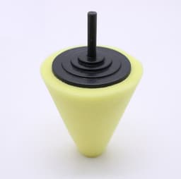 image-Car wheel polishing disc detail polishing wheel in the net steel ring polishing sponge plate with 6MM handle cone sponge wheel