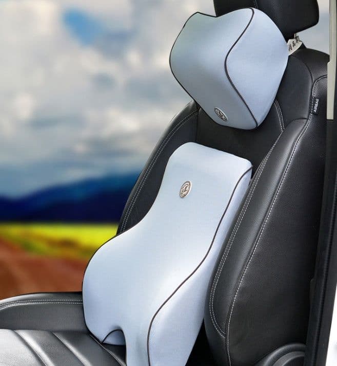 image-Car Memory Cotton Lumbar Suit Pillow Back Pad Waist Car Interior Seat Four Seasons Universal New Slow Rebound