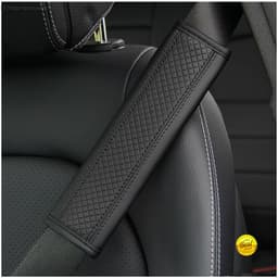 image-Fiber Leather Embossed Car Seat Belt Shoulder Cover