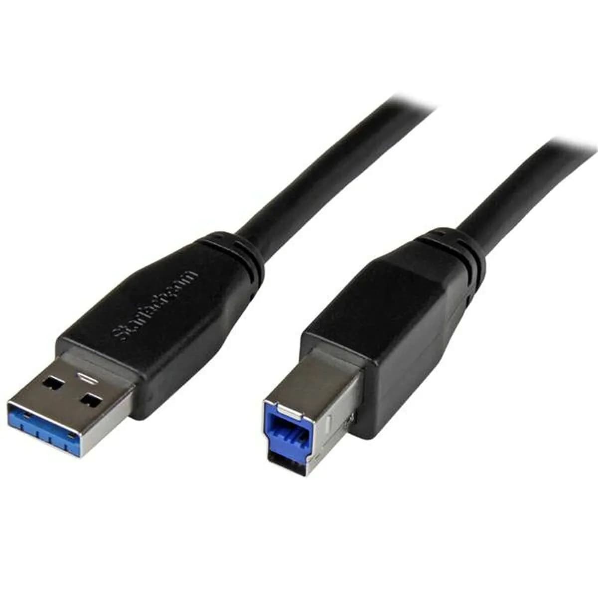 image-USB A to USB B Cable Startech USB3SAB5M Black