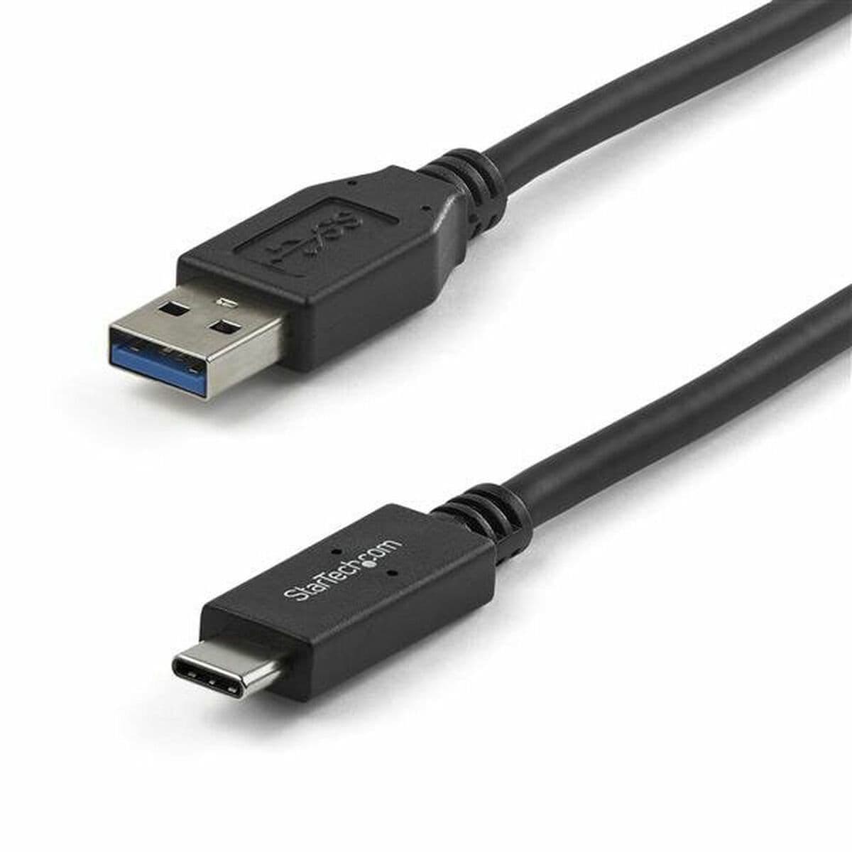 image-USB A to USB C Cable Startech USB31AC1M Black