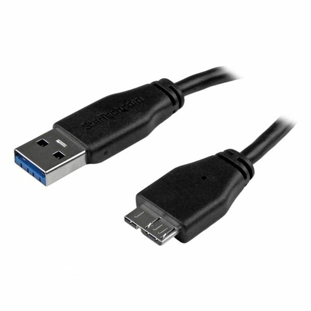 image-USB Cable to Micro USB Startech USB3AUB3MS Black