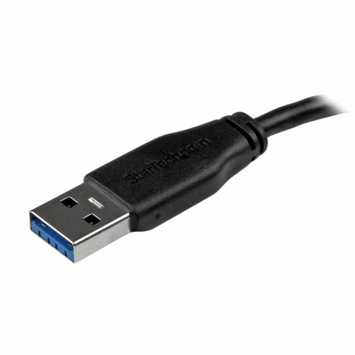 image-USB Cable to Micro USB Startech USB3AUB3MS Black