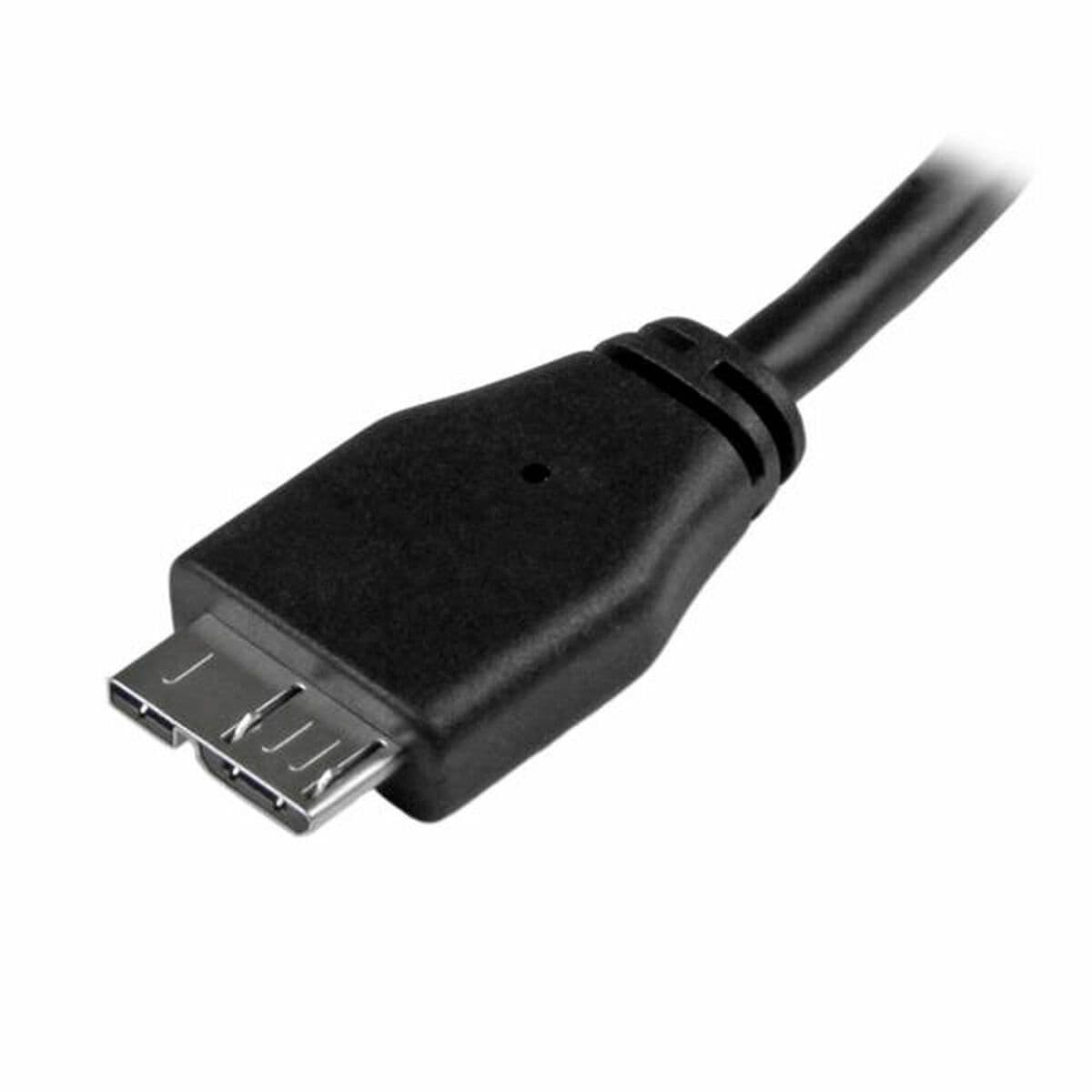 image-USB Cable to Micro USB Startech USB3AUB3MS Black
