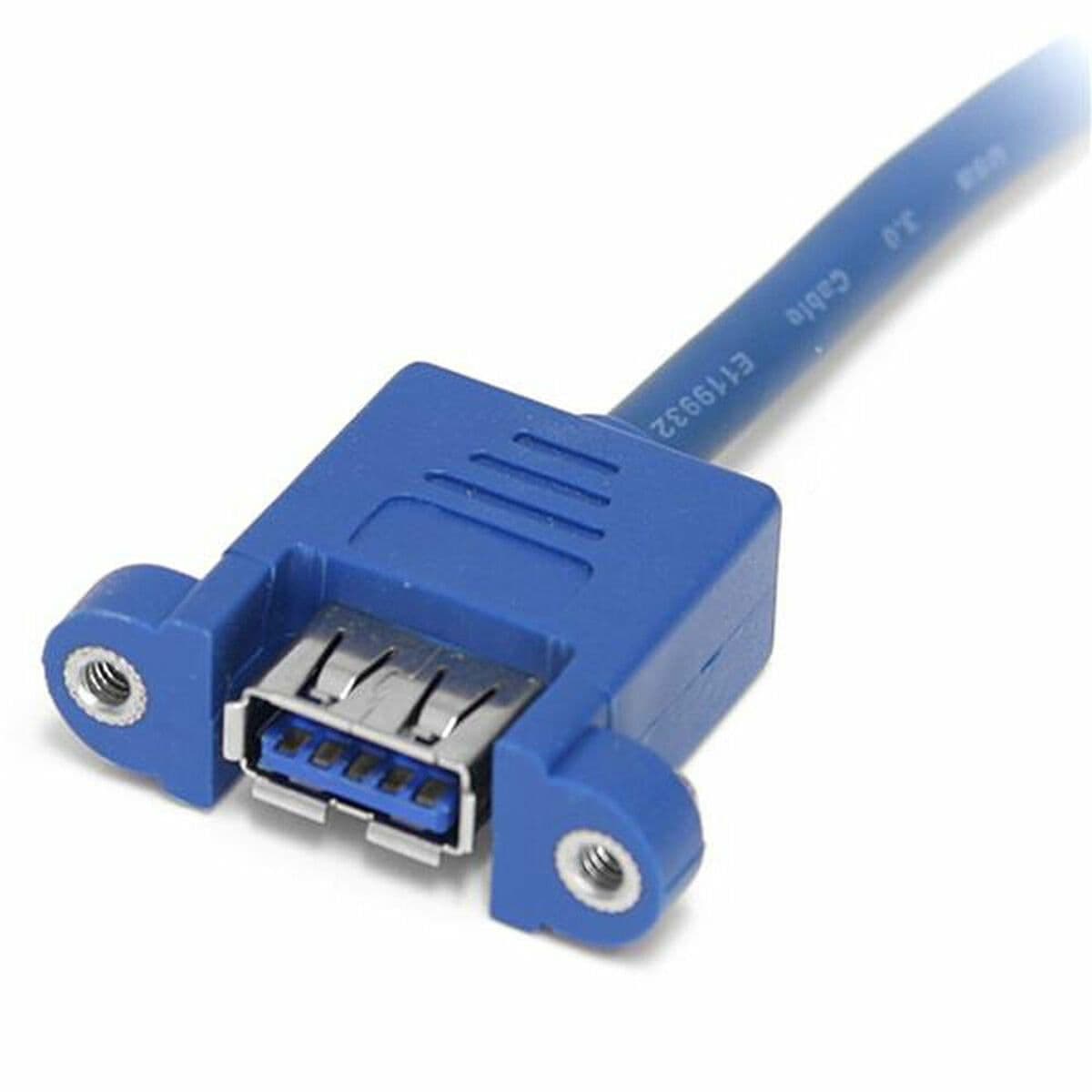 image-USB Cable Startech USB3SPNLAFHD IDC USB A Blue