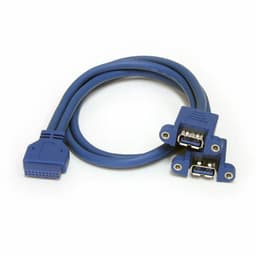 image-USB Cable Startech USB3SPNLAFHD IDC USB A Blue