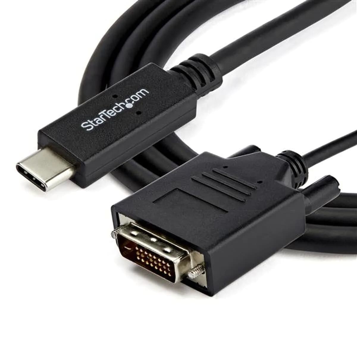 image-USB C to DVI Adapter Startech CDP2DVIMM2MB Black