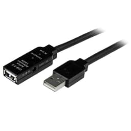 image-USB Cable Startech USB2AAEXT35M Black