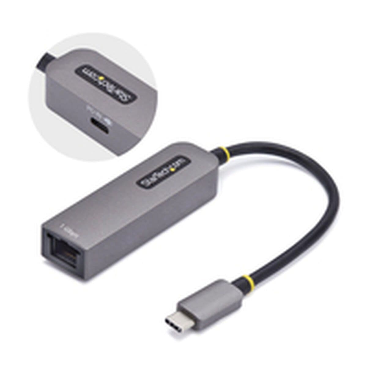 image-USB Cable Startech 1GPD3-USB-C-ETHERNET Grey