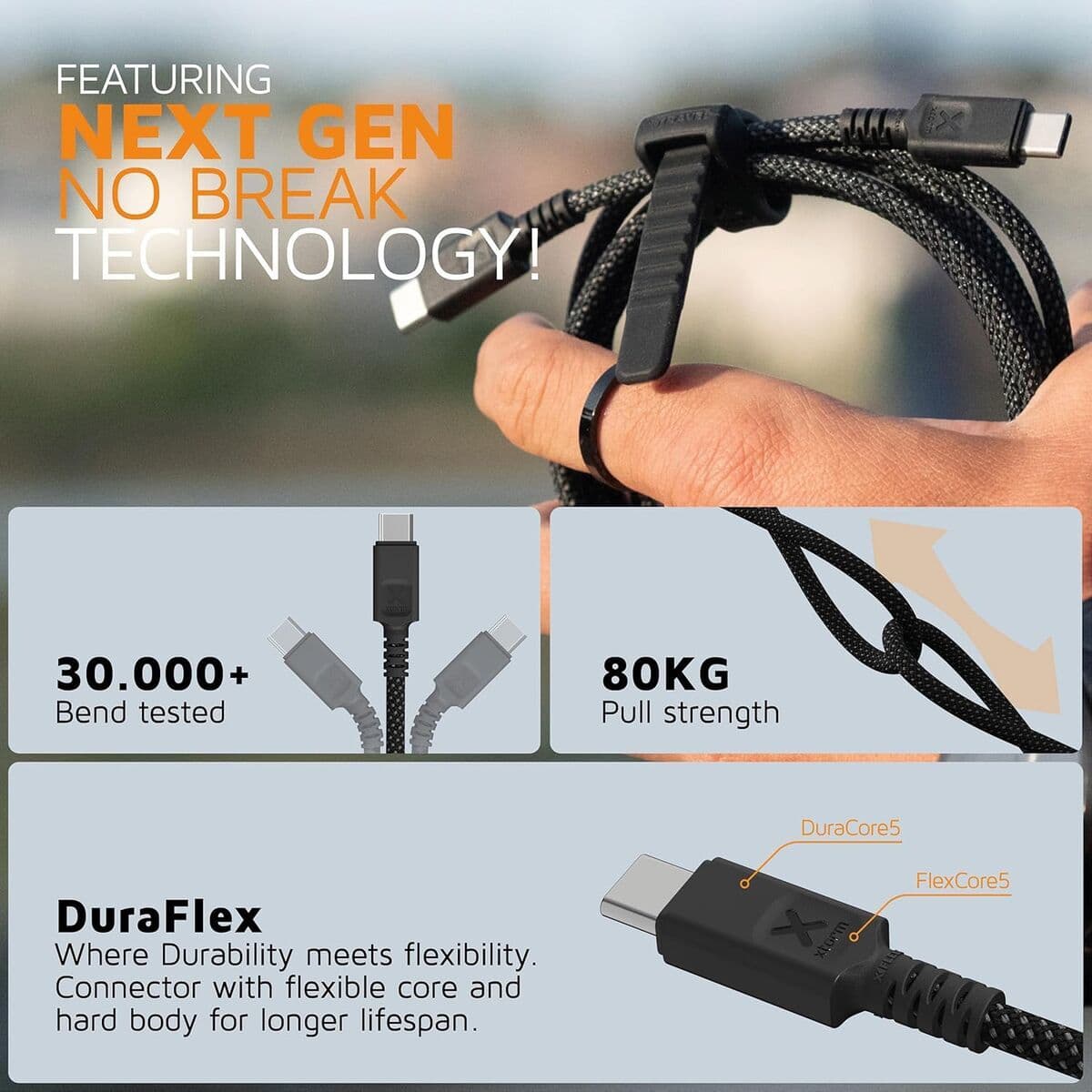 image-USB Cable Xtorm CX3081 Black 3 m