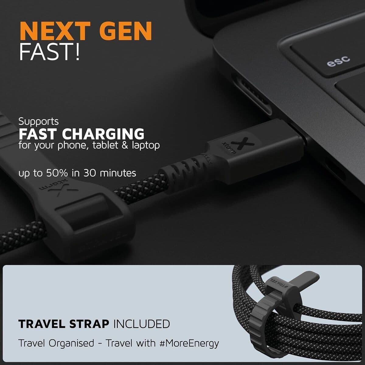 image-USB Cable Xtorm CX3081 Black 3 m