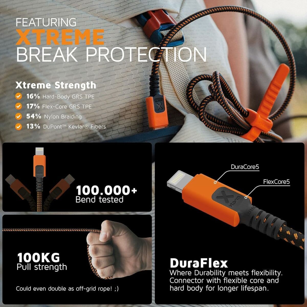 image-USB Cable Xtorm CXX2001 Orange