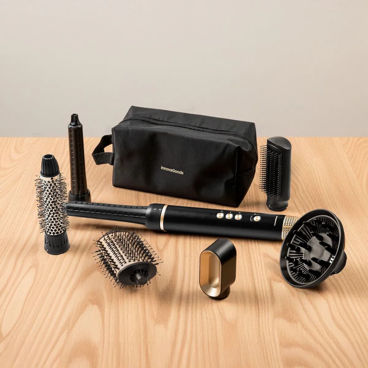 image-Ionic Multifunctional Air Dryer and Styler Brush with Coanda Technology and 7 Accessories Wavify InnovaGoods