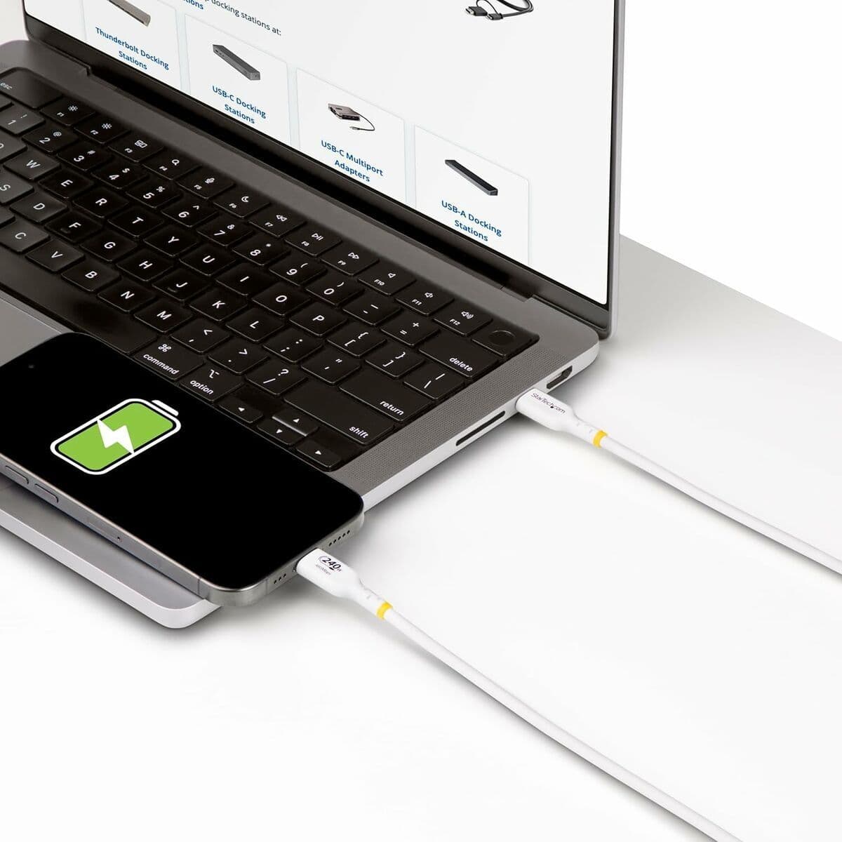 image-USB Cable Startech USB2EPR1MW White 1 m