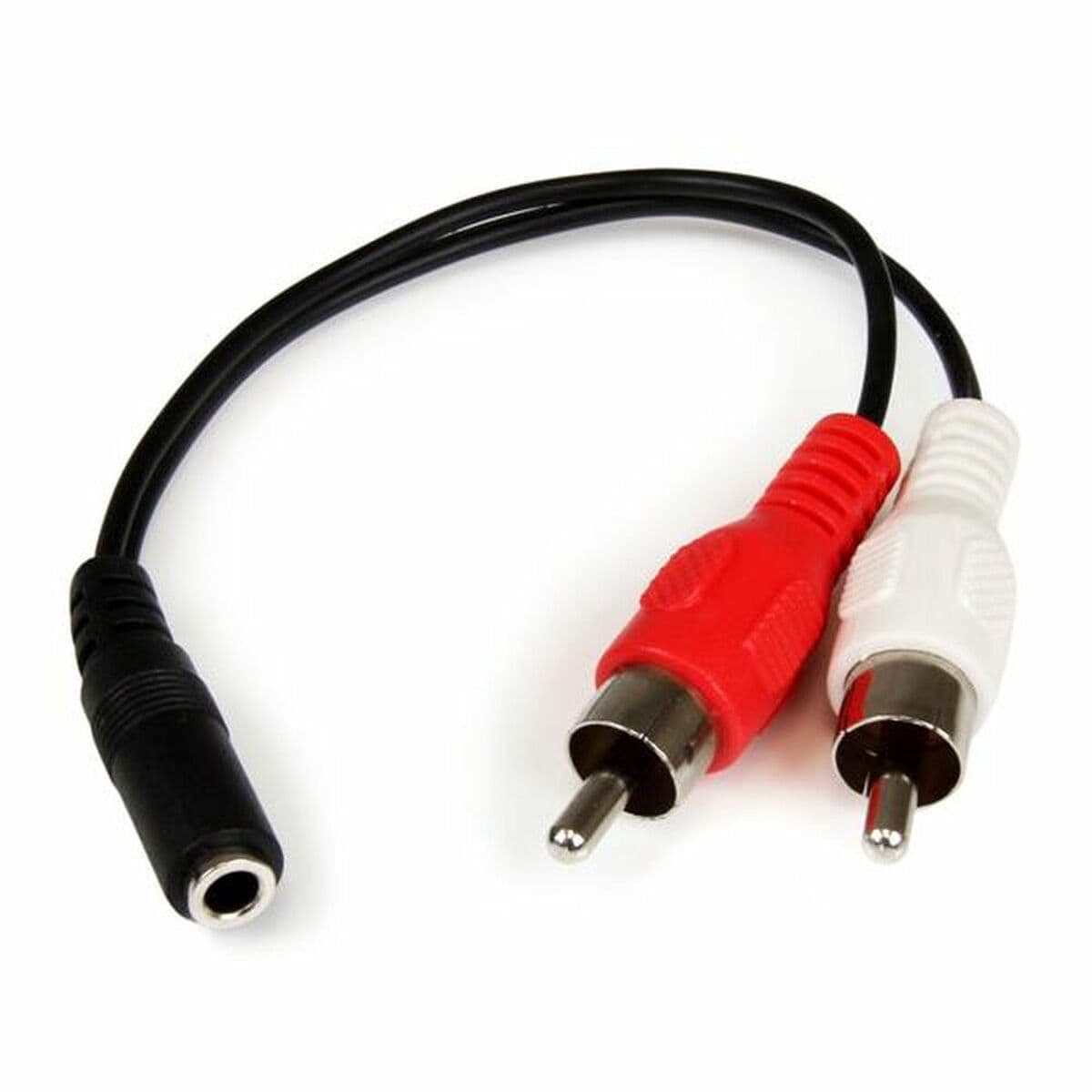 image-Audio Jack (3.5mm) to 2 RCA Cable Startech MUFMRCA Black 0,15 m