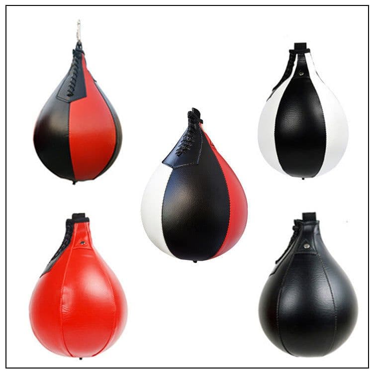image-Professional Boxing Speed Ball - Hanging PU Pear Shape Black