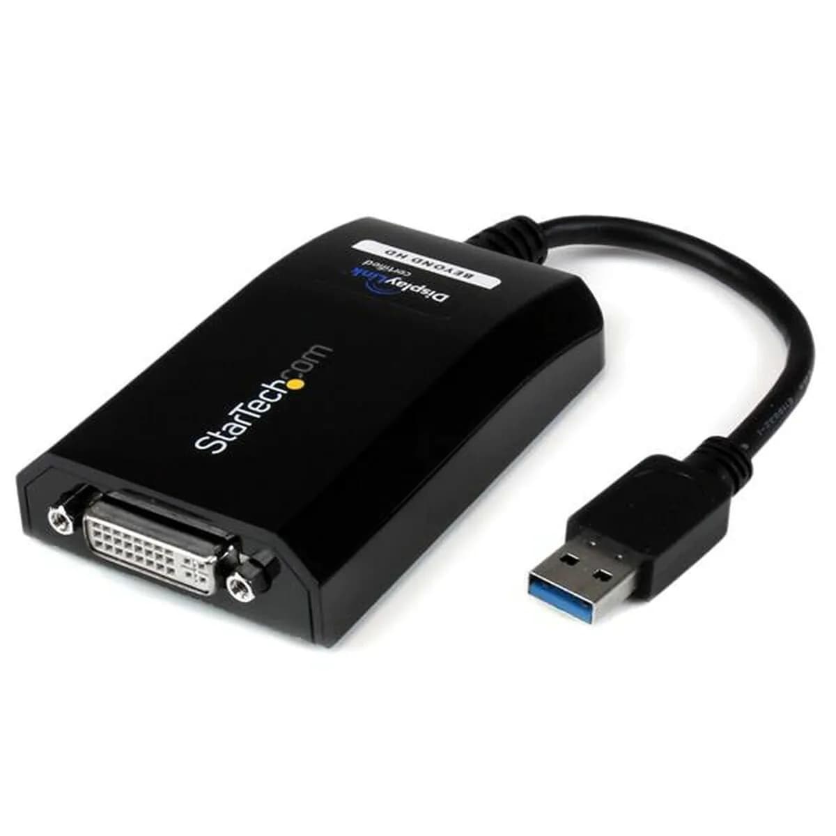 image-USB Adaptor Startech USB32DVIPRO USB A Black